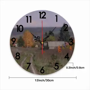 Autumn Village Nikolaevka Wall Clock