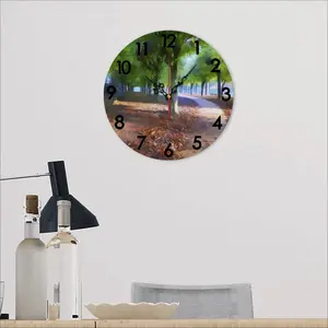 Waterfront Trees Alley Wall Clock