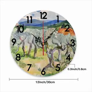 Olive Trees Wall Clock