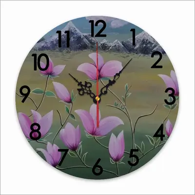 Flourishing Magnolia Wall Clock