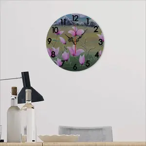 Flourishing Magnolia Wall Clock