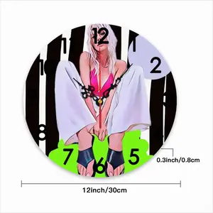 Blonde Fashion Girl Wall Clock