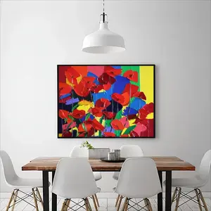 Poppies Round Diamond Painting (Multi-Size, Horizontal)