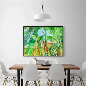 Backyard Banana Trees Round Diamond Painting (Multi-Size, Horizontal)