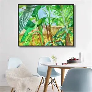 Backyard Banana Trees Round Diamond Painting (Multi-Size, Horizontal)