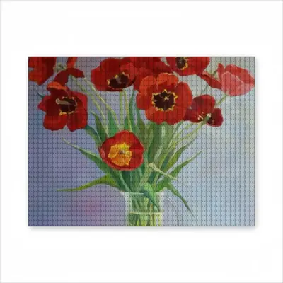 Tulips Round Diamond Painting (Multi-Size, Horizontal)