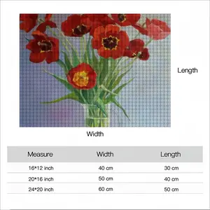 Tulips Round Diamond Painting (Multi-Size, Horizontal)