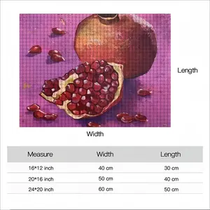 Pomegranate Part 2(Pink) Round Diamond Painting (Multi-Size, Horizontal)