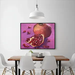 Pomegranate Part 2(Pink) Round Diamond Painting (Multi-Size, Horizontal)