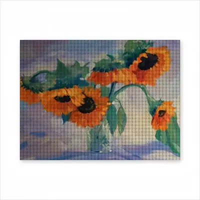 Sunflowers Round Diamond Painting (Multi-Size, Horizontal)