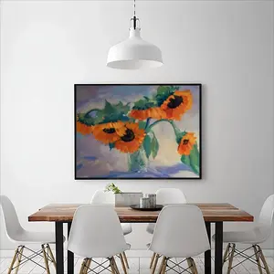 Sunflowers Round Diamond Painting (Multi-Size, Horizontal)