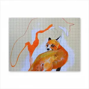 Foxes On The Road Round Diamond Painting (Multi-Size, Horizontal)