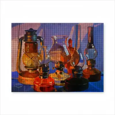 Still Life With Kerosene Lamps Round Diamond Painting (Multi-Size, Horizontal)