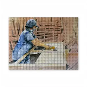 Daily Toils For Timber Round Diamond Painting (Multi-Size, Horizontal)