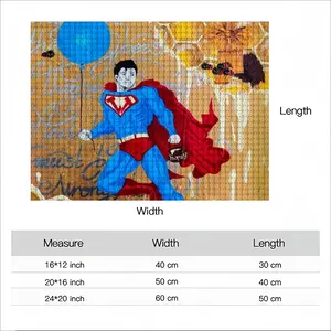 Winnieman - Superman Gold Honey Round Diamond Painting (Multi-Size, Horizontal)