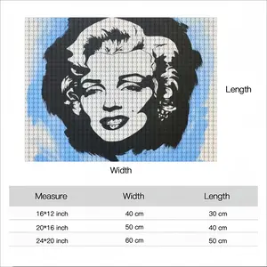 Marilyn Monroe - Girl Women Blonde Fashion Art Poster Round Diamond Painting (Multi-Size, Horizontal)