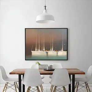 Sailboats In Thunderstorm Round Diamond Painting (Multi-Size, Horizontal)