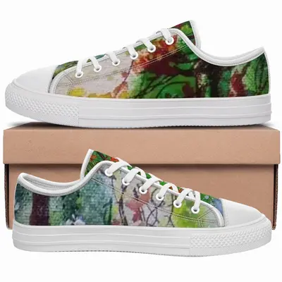 Men Flowers Along The Road Retro Canvas Shoes