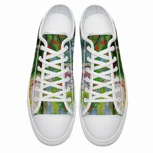 Men Flowers Along The Road Retro Canvas Shoes