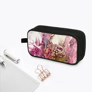 Raspberry Bloom Pencil Case Bags (Bilayer)