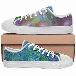 Men Blossoms On The Pond Retro Canvas Shoes