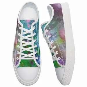 Men Blossoms On The Pond Retro Canvas Shoes