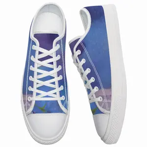 Men Purple Feather Retro Canvas Shoes