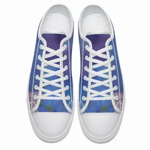 Men Purple Feather Retro Canvas Shoes