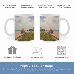 Sailboat On Miami Beach Mug Cup