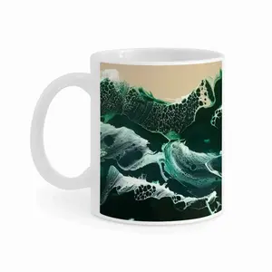 Green Waves Mug Cup