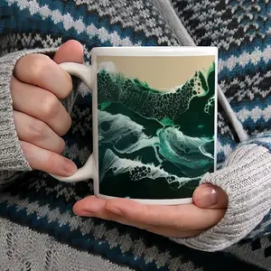 Green Waves Mug Cup