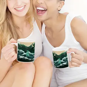 Green Waves Mug Cup