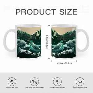 Green Waves Mug Cup