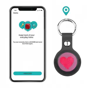 Flashy Pink Heart Apple Locator Protective Cover