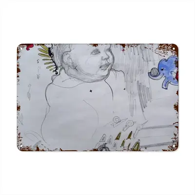 Baby - Drawing Pencil Retro Iron Painting (Horizontal)