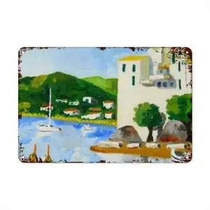 Cadaques (Spain) Retro Iron Painting (Horizontal)