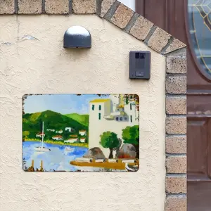 Cadaques (Spain) Retro Iron Painting (Horizontal)