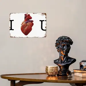 I Love You Retro Iron Painting (Horizontal)