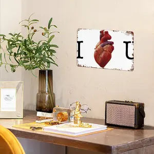 I Love You Retro Iron Painting (Horizontal)