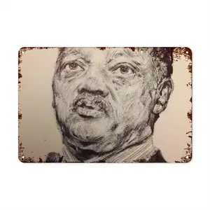 Reverend Jesse Jackson Retro Iron Painting (Horizontal)