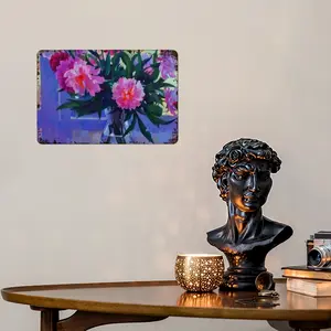 Peonies Retro Iron Painting (Horizontal)