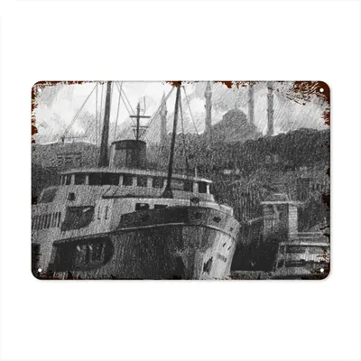 Bosphorus Retro Iron Painting (Horizontal)