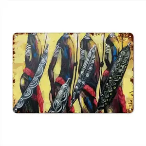 Masai Warriors Ii Retro Iron Painting (Horizontal)