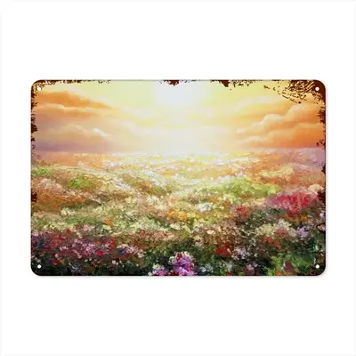 Sea Of Flowers Retro Iron Painting (Horizontal)