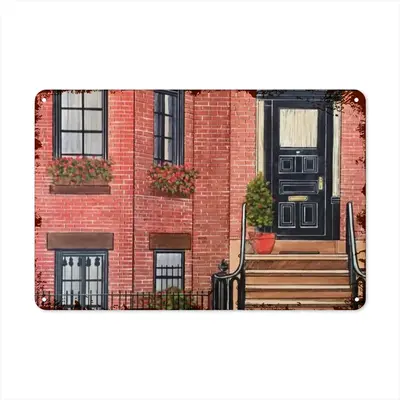 Brooklyn Apartment New York City Retro Iron Painting (Horizontal)