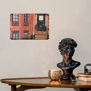 Brooklyn Apartment New York City Retro Iron Painting (Horizontal)