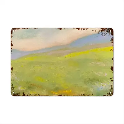 Flower Field Retro Iron Painting (Horizontal)