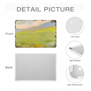 Flower Field Retro Iron Painting (Horizontal)