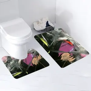 Black Rose Toilet Mats (Multi-Size)