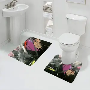 Black Rose Toilet Mats (Multi-Size)